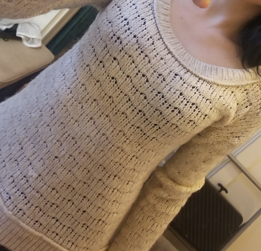 Cream American Eagle Wool Sweater